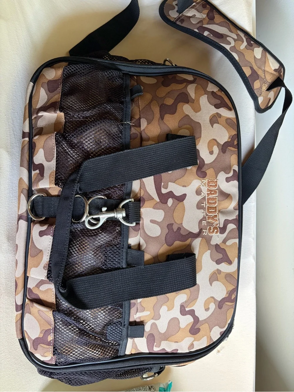 Camo Travel Messenger Bag - Brown Camouflage
